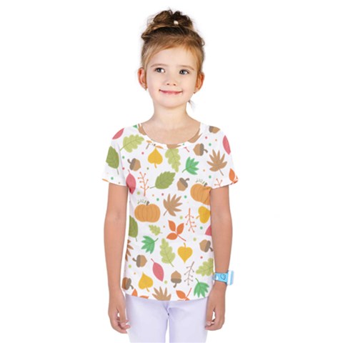 Thanksgiving Pattern Kids  One Piece Tee by Valentinaart