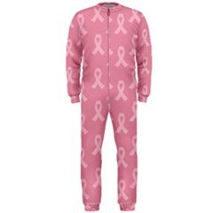 Pink Ribbon - Breast Cancer Awareness Month Onepiece Jumpsuit (men)  by Valentinaart