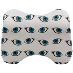 Blue Eyes Pattern Head Support Cushion by Valentinaart