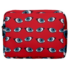 Blue Eyes Pattern Make Up Pouch (large) by Valentinaart