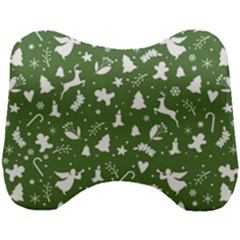 Christmas Pattern Head Support Cushion by Valentinaart