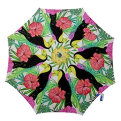 Leaves Tropical Nature Green Plant Hook Handle Umbrellas (medium) by Sapixe