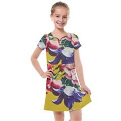Textile Printing Flower Rose Cover Kids  Cross Web Dress by Sapixe