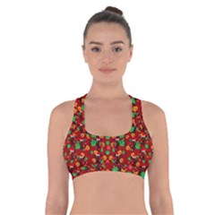 Christmas Time With Santas Helpers Cross Back Sports Bra by pepitasart