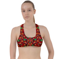 Christmas Time With Santas Helpers Criss Cross Racerback Sports Bra by pepitasart