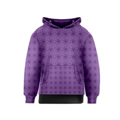 Pattern Spiders Purple And Black Halloween Gothic Modern Kids  Pullover Hoodie by genx