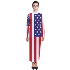 Us Flag Stars And Stripes Maga Turtleneck Maxi Dress by snek