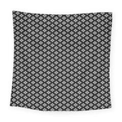 Logo Kek Pattern Black And White Kekistan Black Background Square Tapestry (large) by snek