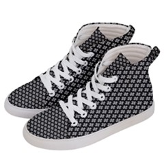 Logo Kek Pattern Black And White Kekistan Black Background Women s Hi-top Skate Sneakers by snek