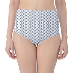 Logo Kek Pattern Black And White Kekistan White Background Classic High-waist Bikini Bottoms by snek