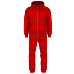 Maga Make America Great Again Usa Pattern Red Hooded Jumpsuit (men)  by snek