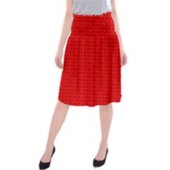 Maga Make America Great Again Usa Pattern Red Midi Beach Skirt by snek