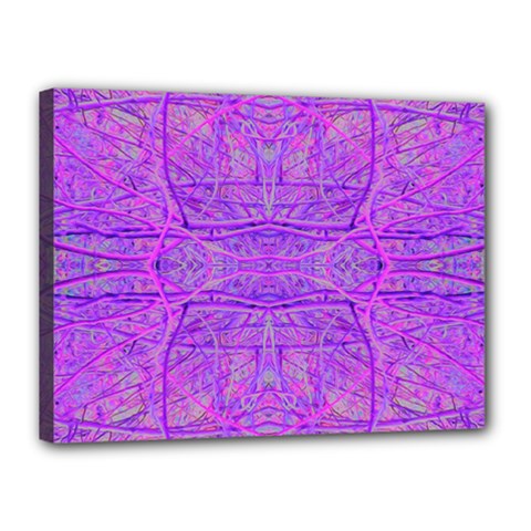 Hot Pink And Purple Abstract Branch Pattern Canvas 16  X 12  (stretched) by myrubiogarden