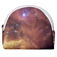 Cosmic Astronomy Sky With Stars Orange Brown And Yellow Horseshoe Style Canvas Pouch by genx