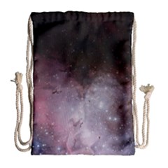 Eagle Nebula Wine Pink And Purple Pastel Stars Astronomy Drawstring Bag (large)