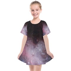 Eagle Nebula Wine Pink And Purple Pastel Stars Astronomy Kids  Smock Dress by genx