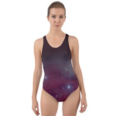 Christmas Tree Cluster Red Stars Nebula Constellation Astronomy Cut-out Back One Piece Swimsuit