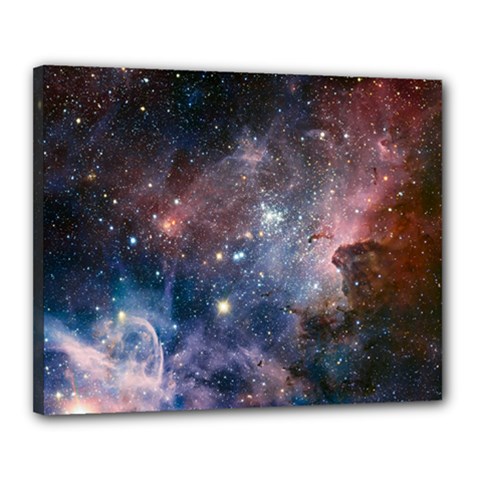 Carina Nebula Ngc 3372 The Grand Nebula Pink Purple And Blue With Shiny Stars Astronomy Canvas 20  X 16  (stretched)