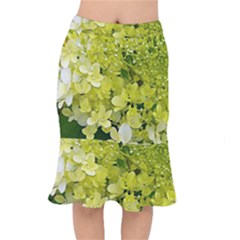 Elegant Chartreuse Green Limelight Hydrangea Macro Mermaid Skirt by myrubiogarden