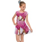 Wild Magnolia flower, watercolor art Kids Cap Sleeve Dress
