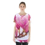 Wild Magnolia flower, watercolor art Skirt Hem Sports Top