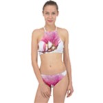 Wild Magnolia flower, watercolor art Racer Front Bikini Set