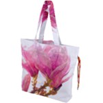 Wild Magnolia flower, watercolor art Drawstring Tote Bag
