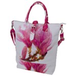 Wild Magnolia flower, watercolor art Buckle Top Tote Bag