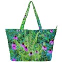 Purple Coneflower Garden With Tiger Eye Tree Full Print Shoulder Bag View1