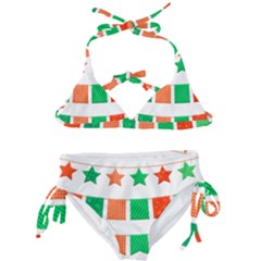 Christmas Bunting Banners Tassel Kids  Classic Bikini Set by Wegoenart