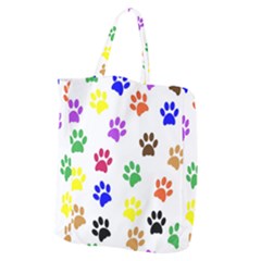 Pawprints Paw Prints Paw Animal Giant Grocery Tote by Wegoenart