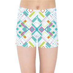 Graphic Design Geometry Shape Pattern Geometric Kids Sports Shorts