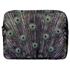 Background Peacock Feathers Make Up Pouch (large) by Wegoenart