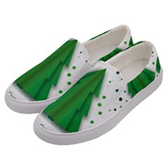 Fir Tree Christmas Christmas Tree Men s Canvas Slip Ons by Simbadda