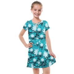 Stars Christmas Ice Decoration Kids  Cross Web Dress by Simbadda