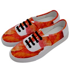 Red Tulip, Watercolor Art Men s Classic Low Top Sneakers by picsaspassion