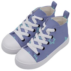 Star Christmas Night Seamlessly Kid s Mid-top Canvas Sneakers