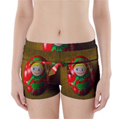 Christmas Wreath Ball Decoration Boyleg Bikini Wrap Bottoms by Wegoenart