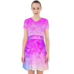 Low Poly Triangle Pattern Adorable In Chiffon Dress by Wegoenart