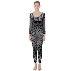 Pattern Abstract Graphic District Long Sleeve Catsuit by Wegoenart