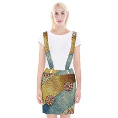 Background Cubism Circle Shape Braces Suspender Skirt by Wegoenart