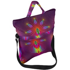 Abstract Bright Colorful Background Fold Over Handle Tote Bag by Wegoenart