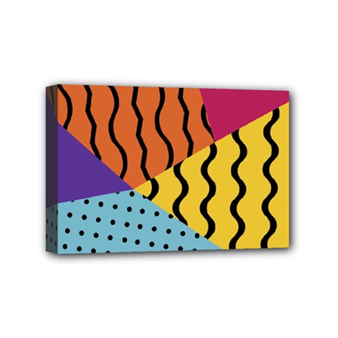 Background Abstract Memphis Mini Canvas 6  X 4  (stretched) by Wegoenart