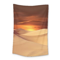 Desert Sun Landscape Sunset Dune Small Tapestry by Wegoenart
