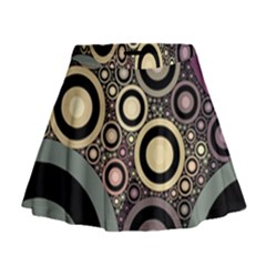 Art Retro Design Vintage Mini Flare Skirt
