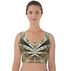 Pattern Nature Desktop Fractals Velvet Crop Top by Wegoenart