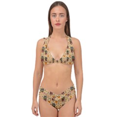 Sankta Lucia With Love And Candles In The Silent Night Double Strap Halter Bikini Set by pepitasart