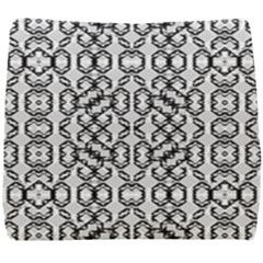Black And White Intricate Modern Geometric Pattern Seat Cushion by dflcprintsclothing