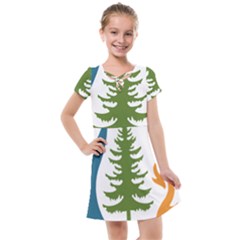 Forest Christmas Tree Spruce Kids  Cross Web Dress