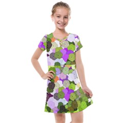 Art Flower Flowers Fabric Fabrics Kids  Cross Web Dress by Pakrebo